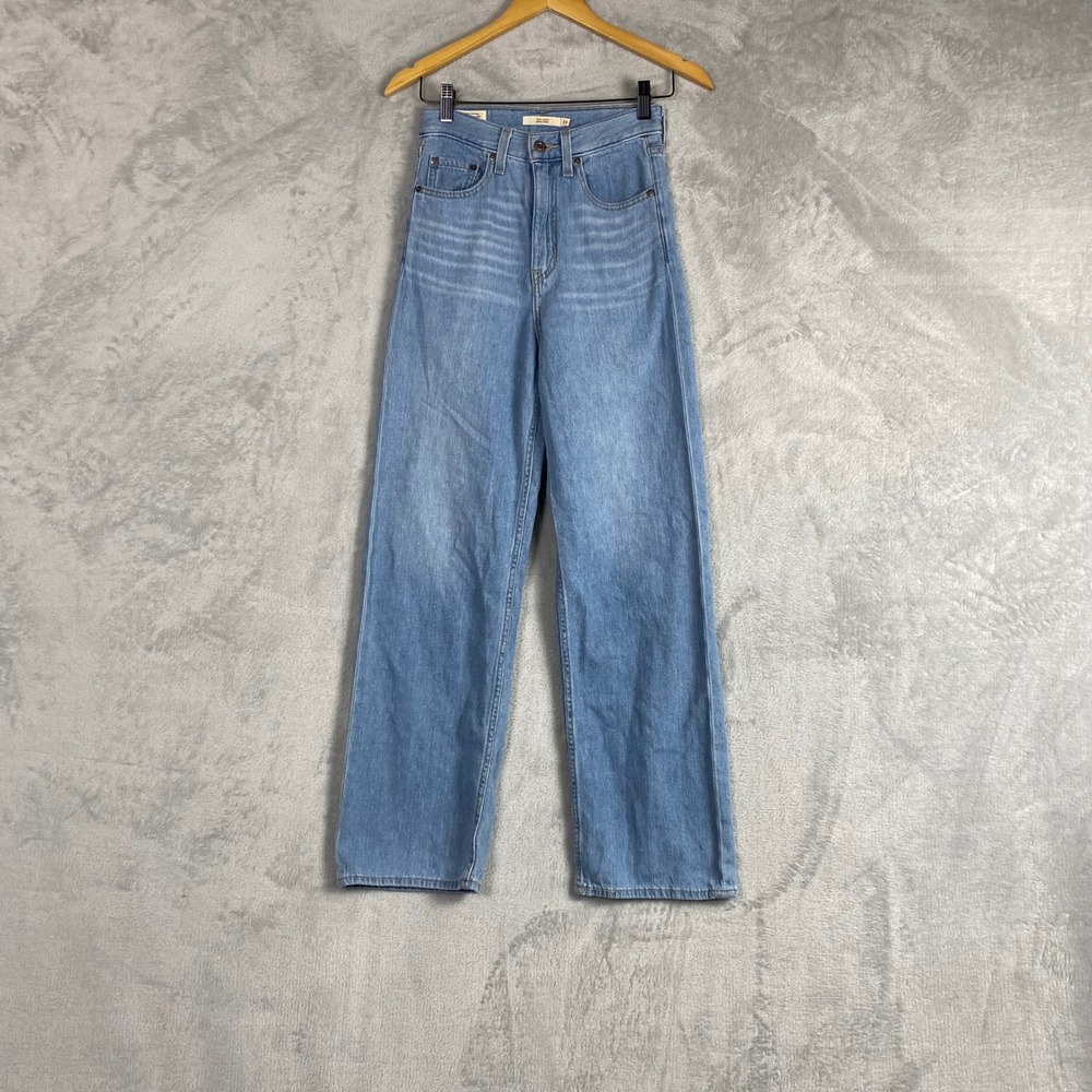 Levi's High Loose Wide Leg Jeans Light Wash Cotton Hemp 26872-0017 Womens 24 L31